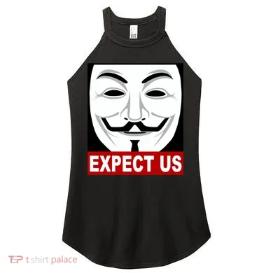 Anonymous Expect Us Internet Women's Perfect Tri Rocker Tank
