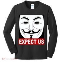 Anonymous Expect Us Internet Kids Long Sleeve Shirt thumb 0