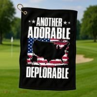 Another Adorable Deplorable Pro Trump Golf Towel thumb 1