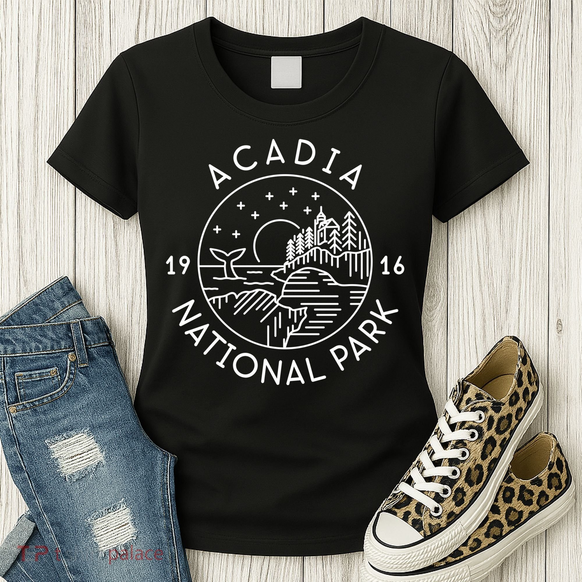 Acadia National Park 1916 Maine Bar Harbor Women's T-Shirt