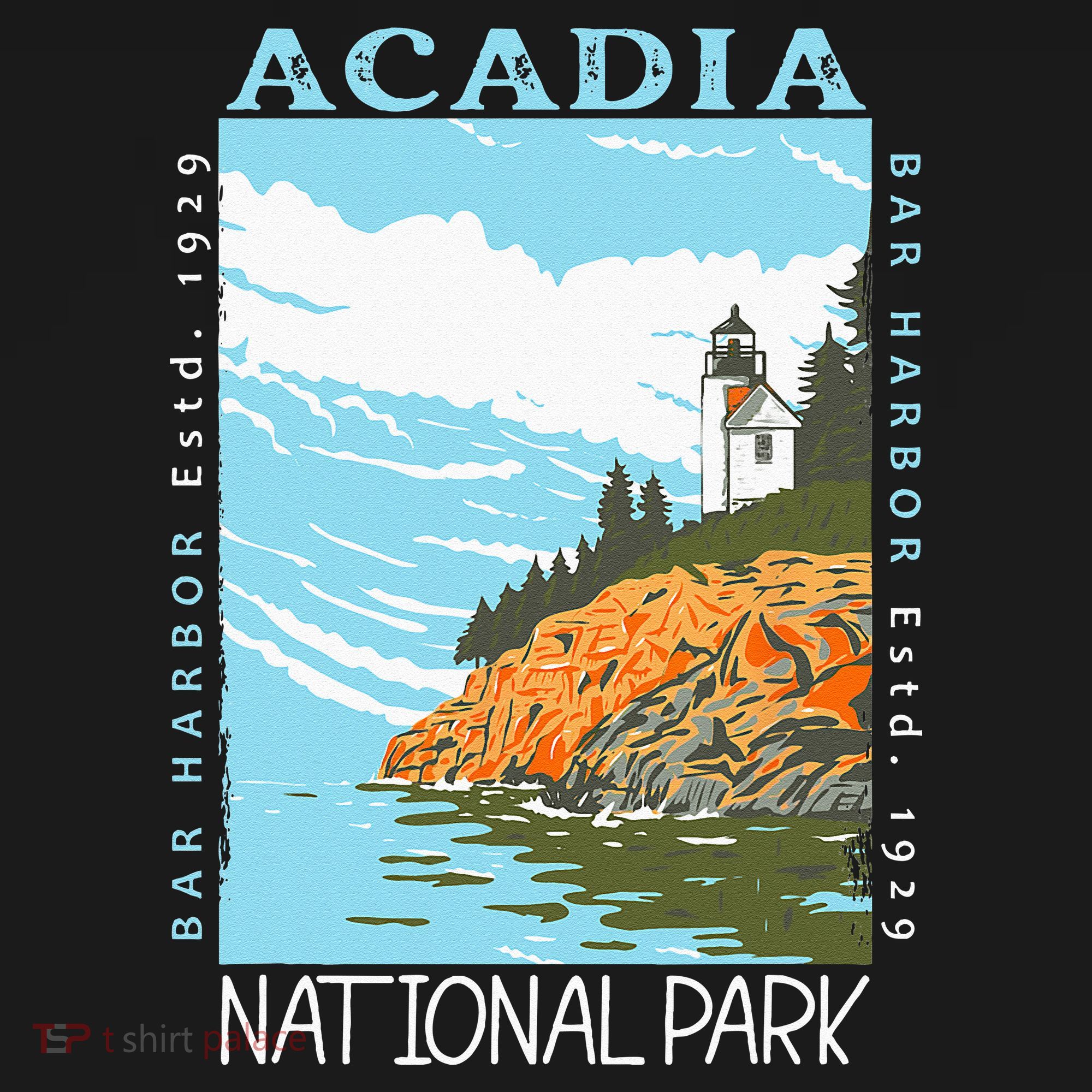 Acadia National Park Bar Harbor Maine Vintage T-Shirt