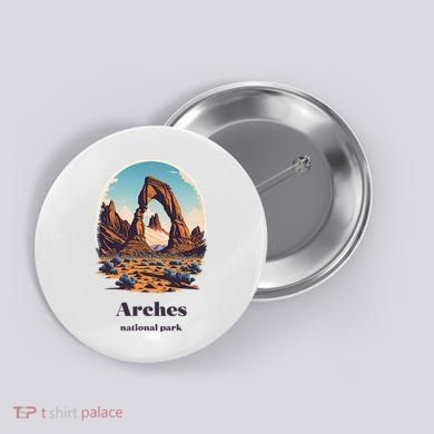 Arches National Park Utah Cool Vintage Style Button