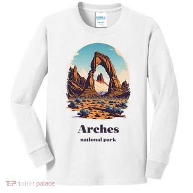 Arches National Park Utah Cool Vintage Style Kids Long Sleeve Shirt