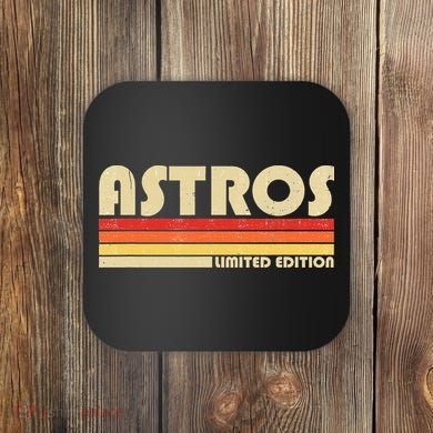 Astros Name Personalized Vintage Retro Gift Coaster