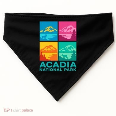 Acadia National Park Warhol Style USA-Made Doggie Bandana