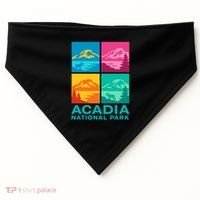 Acadia National Park Warhol Style USA-Made Doggie Bandana thumb 0