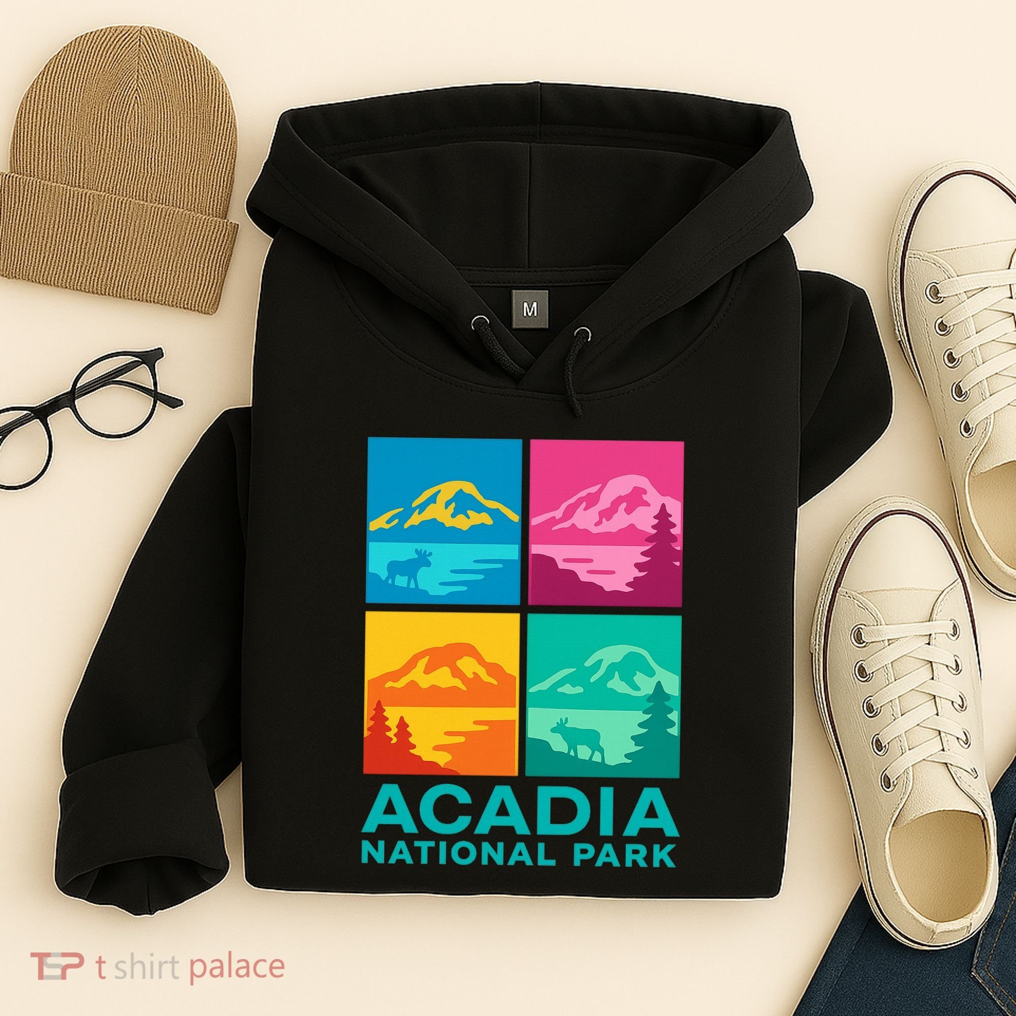 Acadia National Park Warhol Style Hoodie