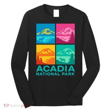 Acadia National Park Warhol Style Long Sleeve Shirt
