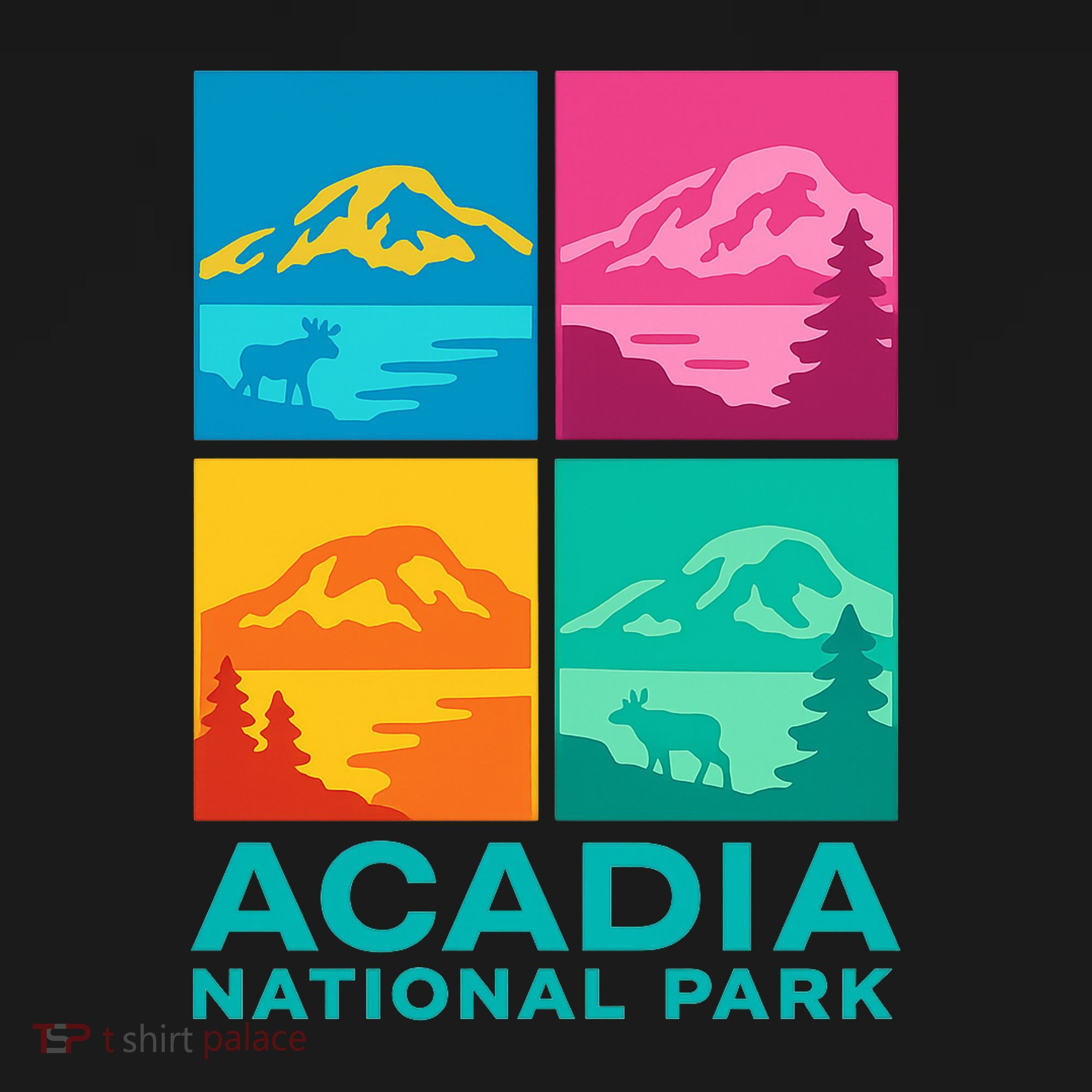 Acadia National Park Warhol Style Sweatshirt