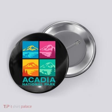 Acadia National Park Warhol Style Button