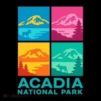 Acadia National Park Warhol Style Women's Hoodie thumb 2