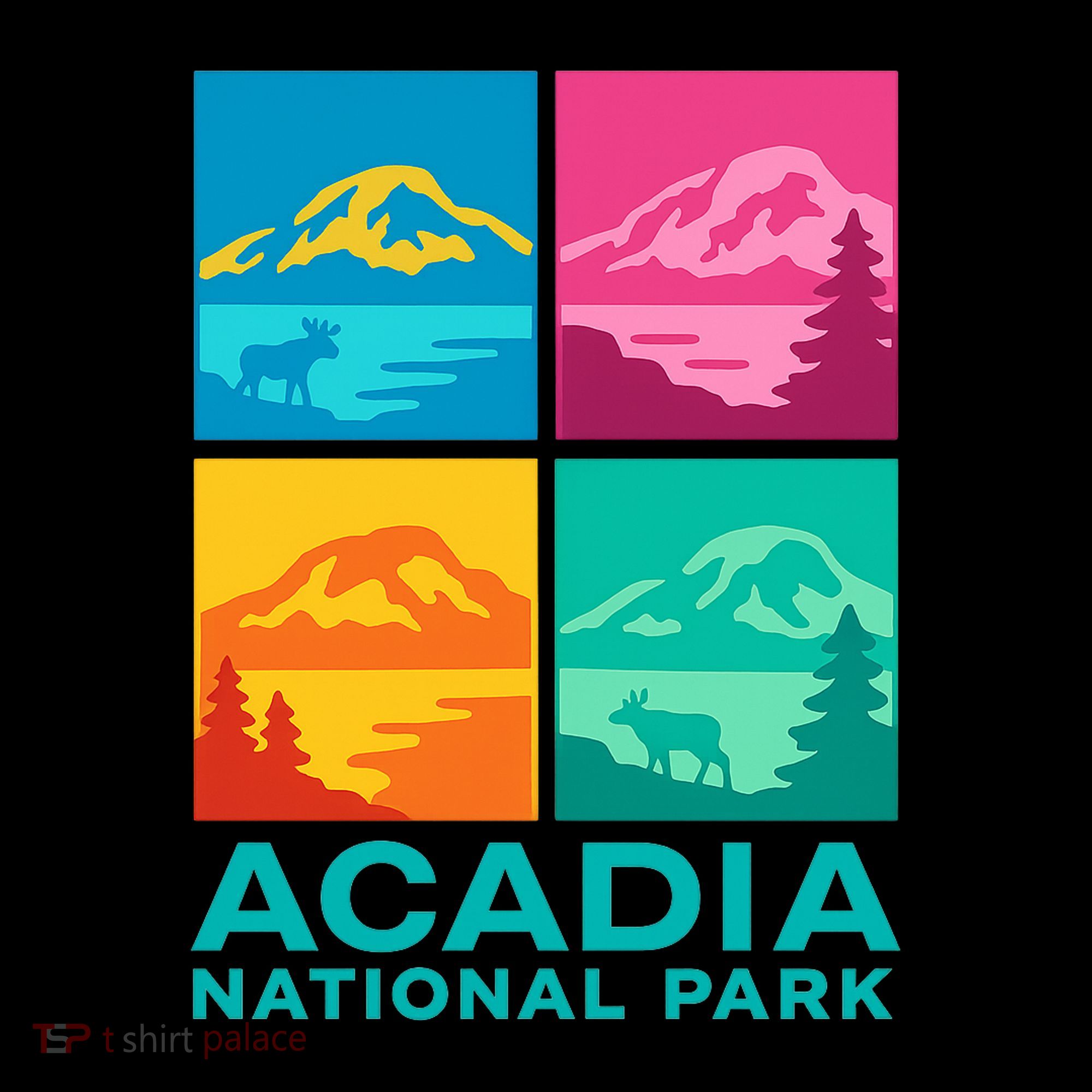 Acadia National Park Warhol Style Women's Hoodie