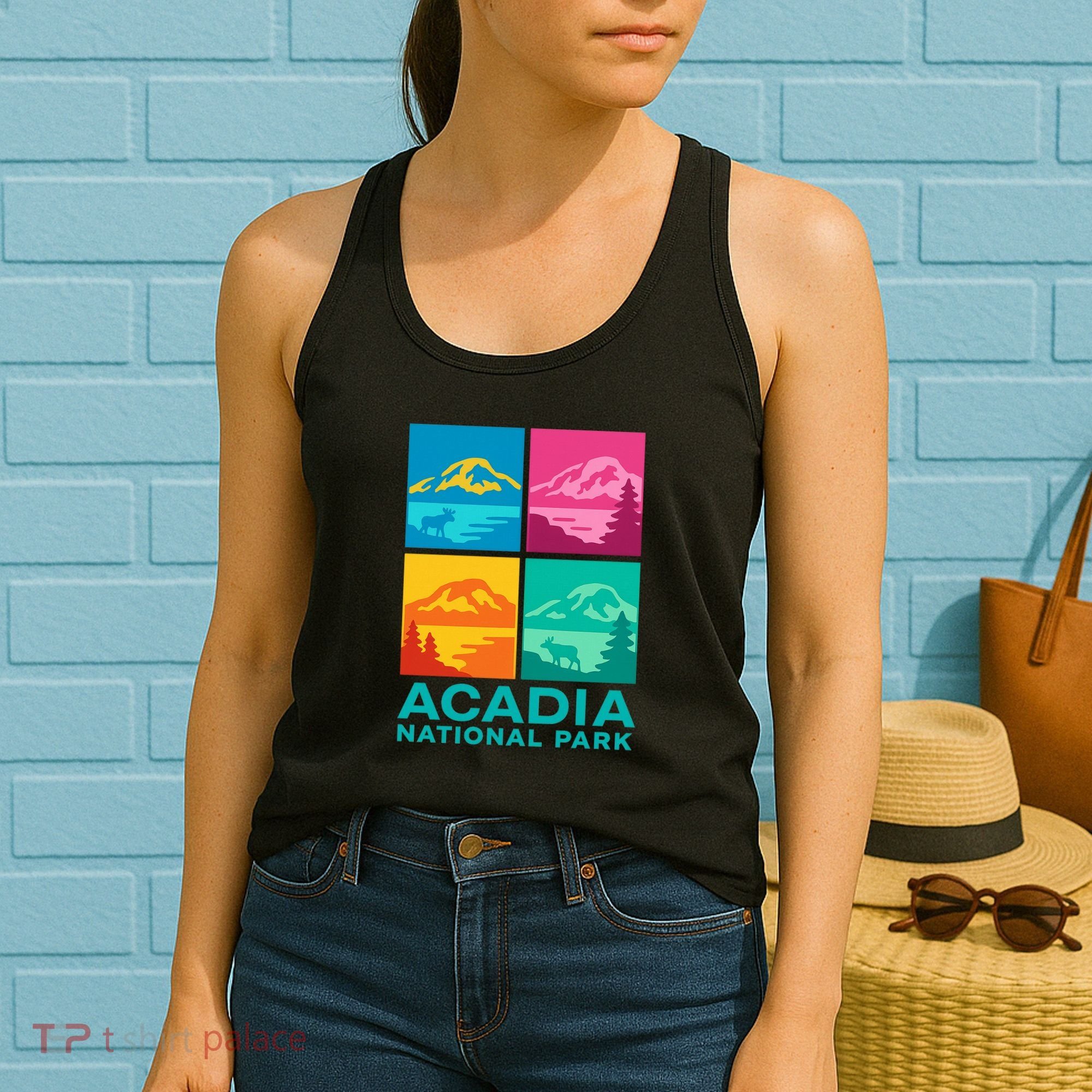 Acadia National Park Warhol Style Women's Tank Top