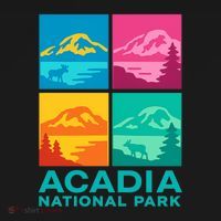 Acadia National Park Warhol Style Baby Bodysuit thumb 2