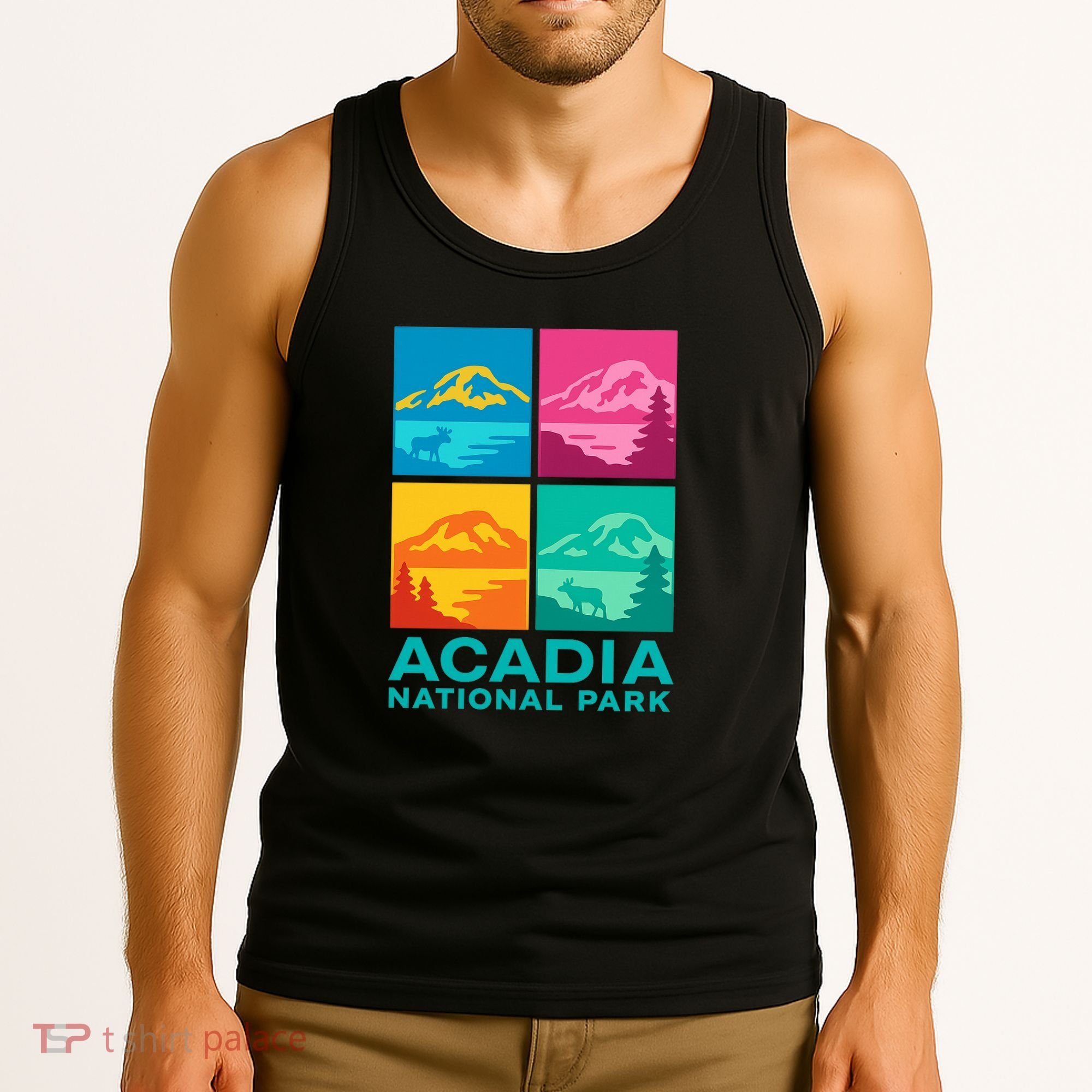 Acadia National Park Warhol Style Tank Top