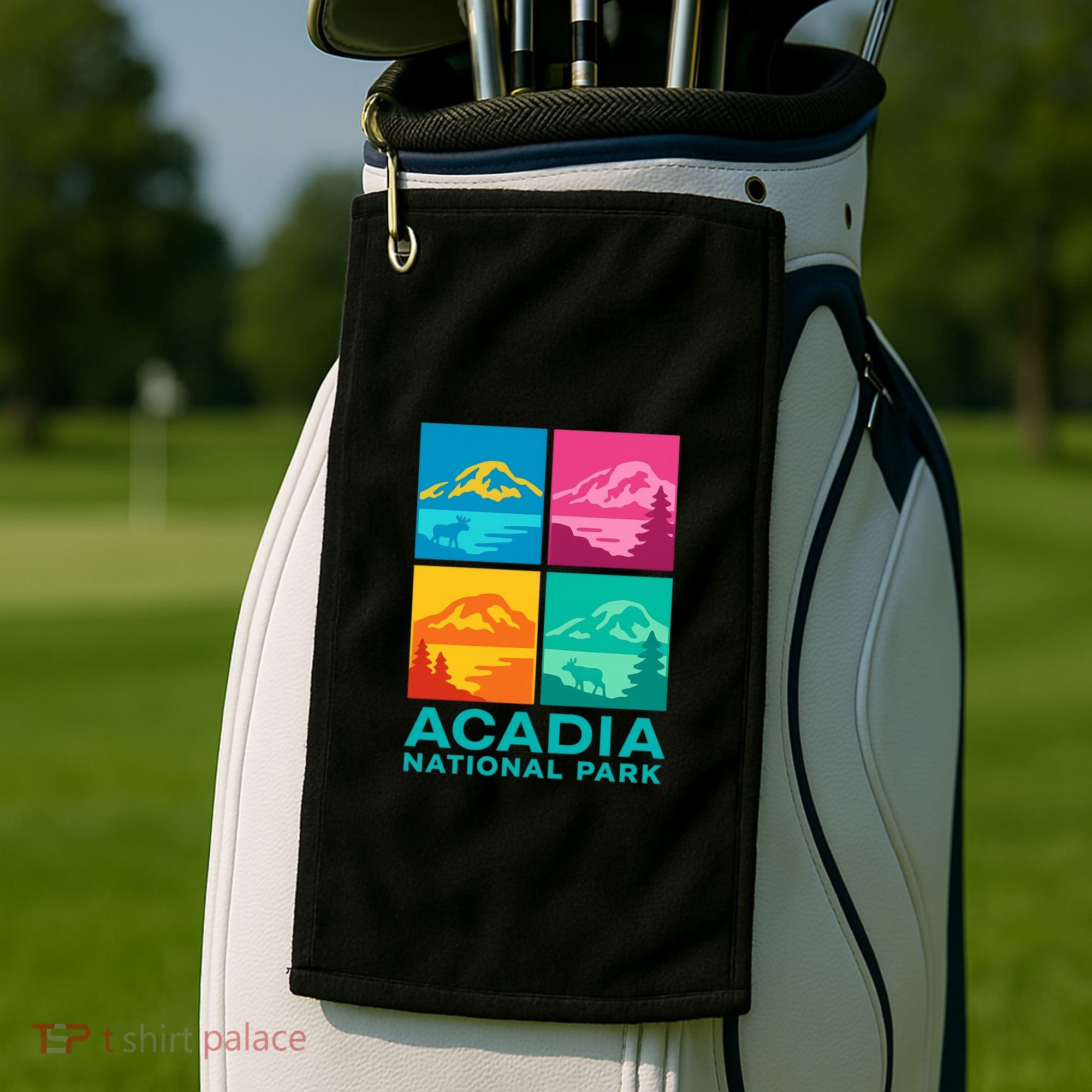 Acadia National Park Warhol Style Golf Towel