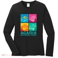 Acadia National Park Warhol Style Women's Long Sleeve Shirt thumb 0