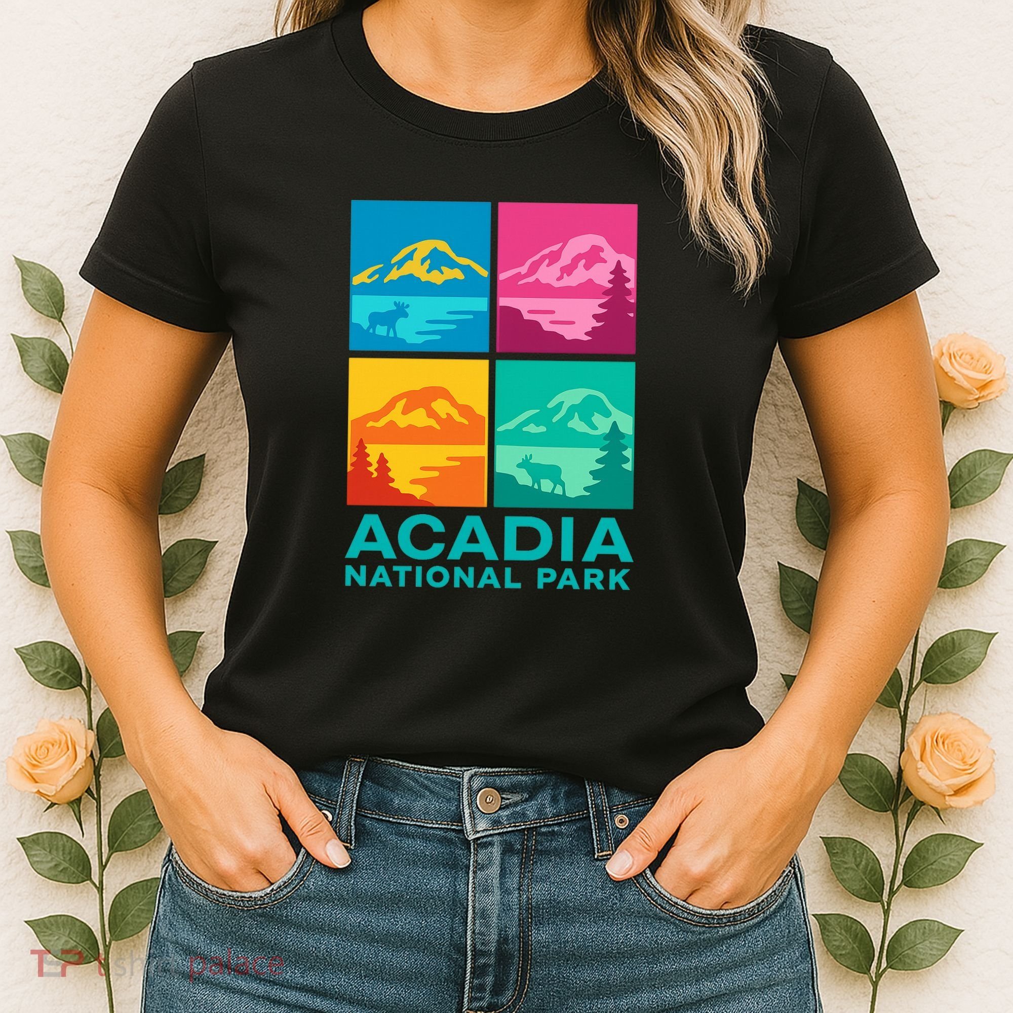 Acadia National Park Warhol Style Women's T-Shirt