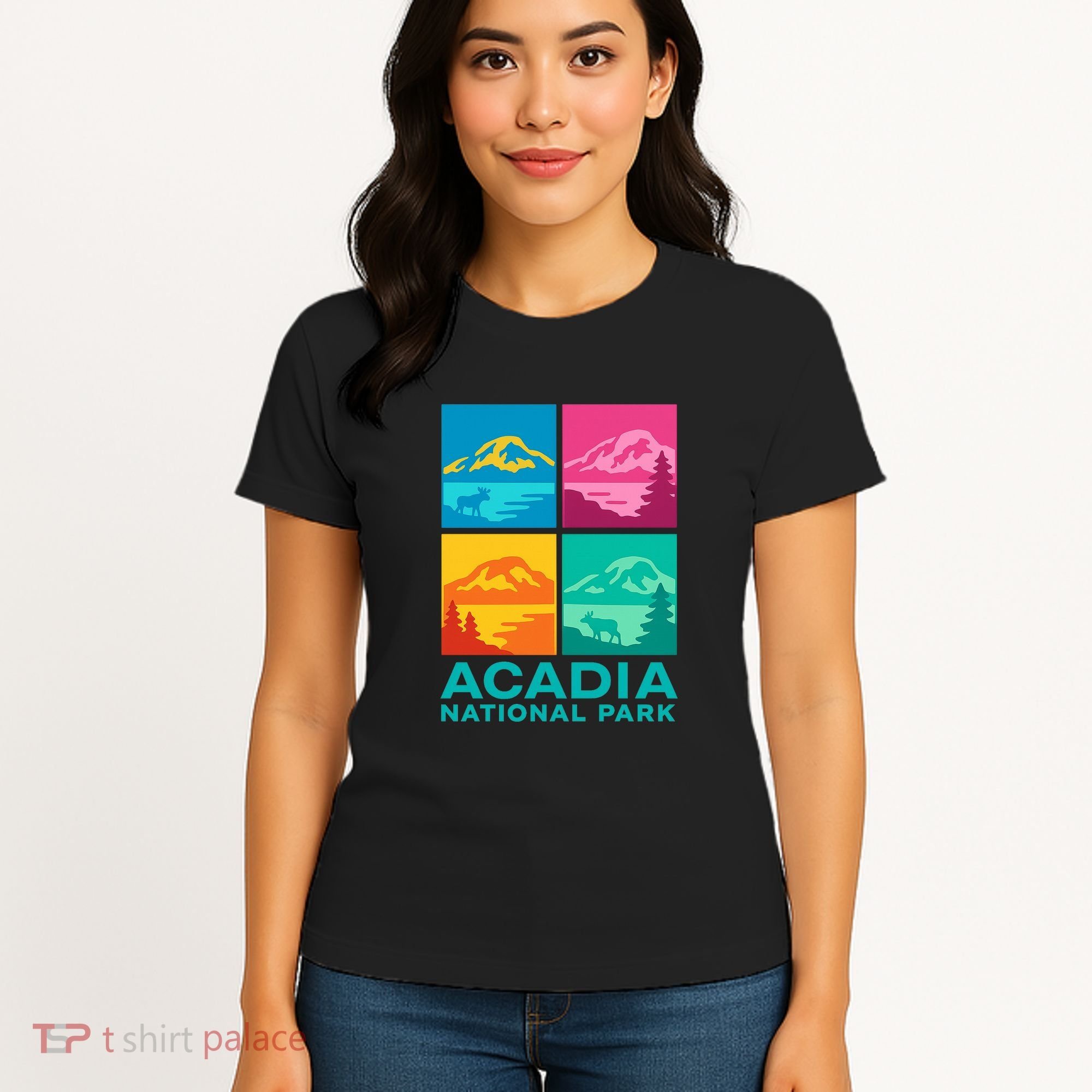 Acadia National Park Warhol Style Women's T-Shirt