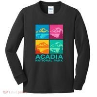 Acadia National Park Warhol Style Kids Long Sleeve Shirt thumb 0