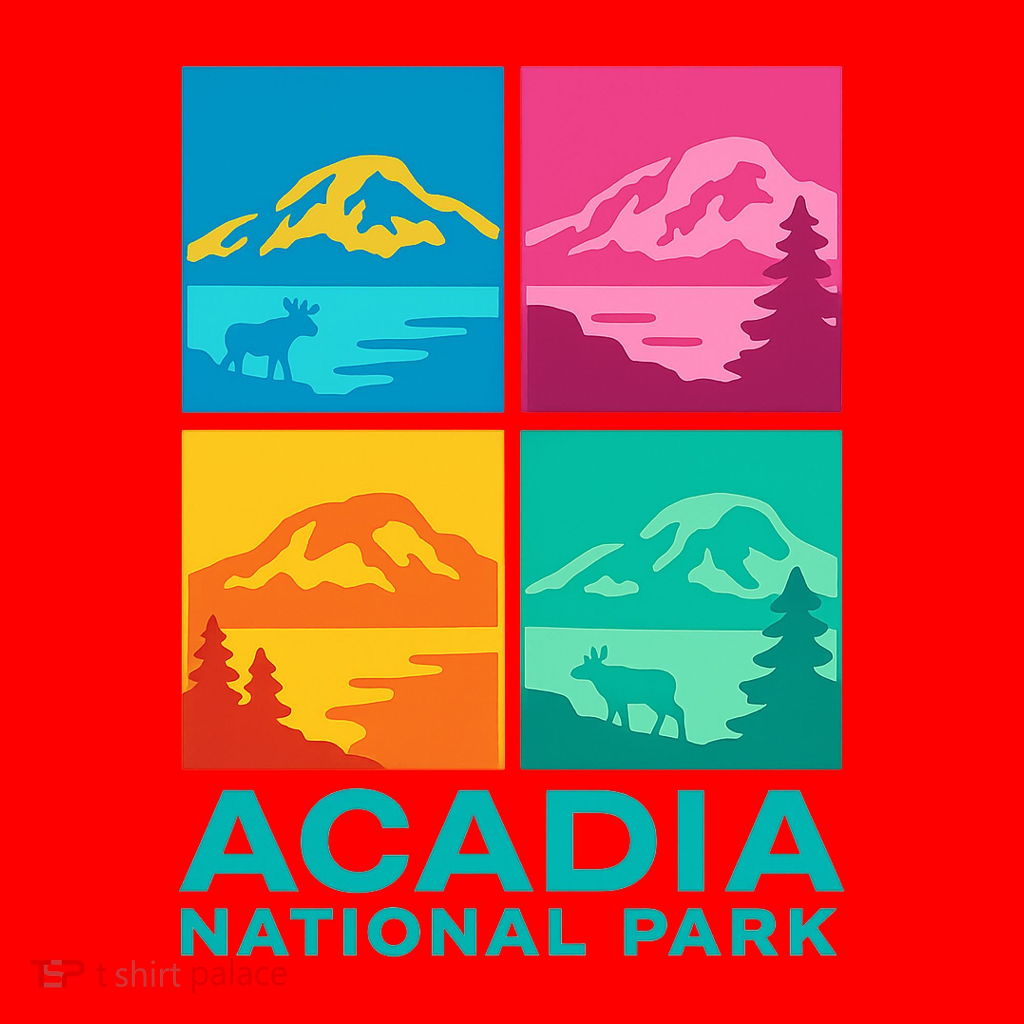 Acadia National Park Warhol Style Santa Hat