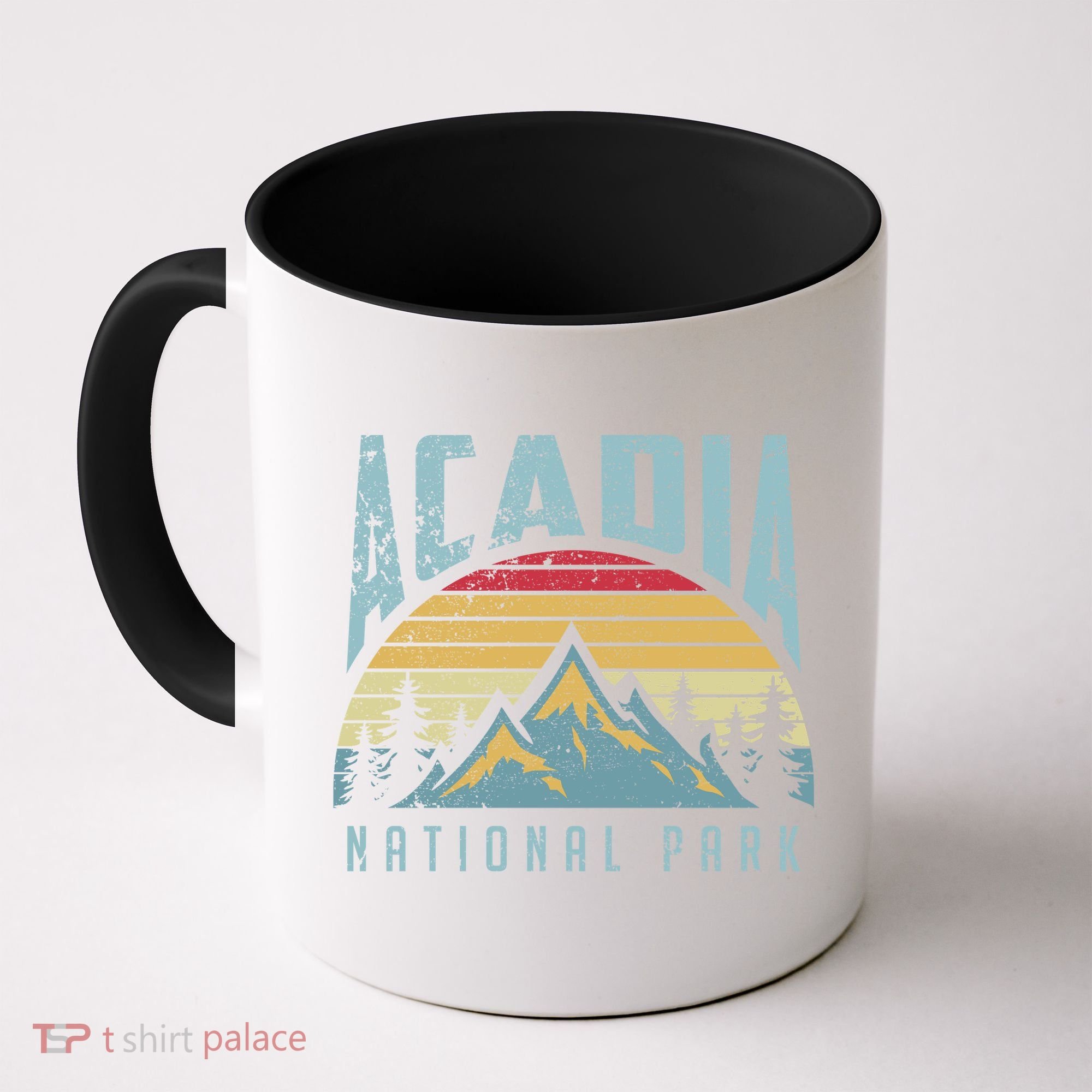 Acadia National Park Maine Mountains Retro Gift Coffee Mug
