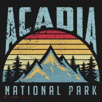 Acadia National Park Maine Mountains Retro Gift Women's Hoodie thumb 2