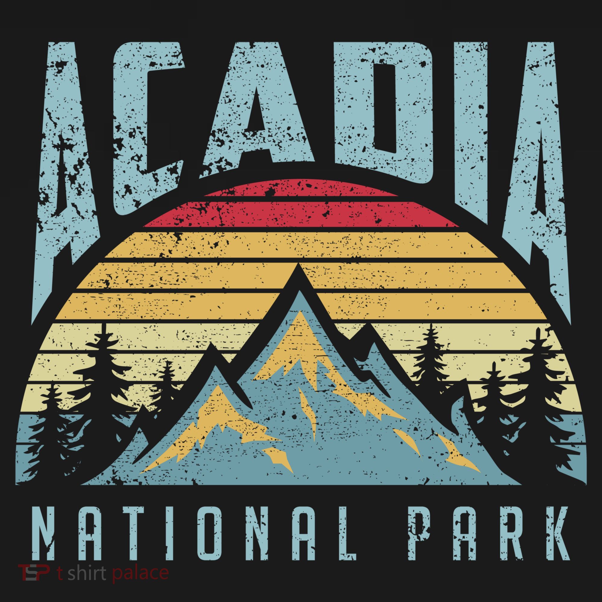 Acadia National Park Maine Mountains Retro Gift Women's Hoodie
