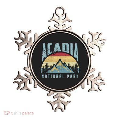 Acadia National Park Maine Mountains Retro Gift Ornament