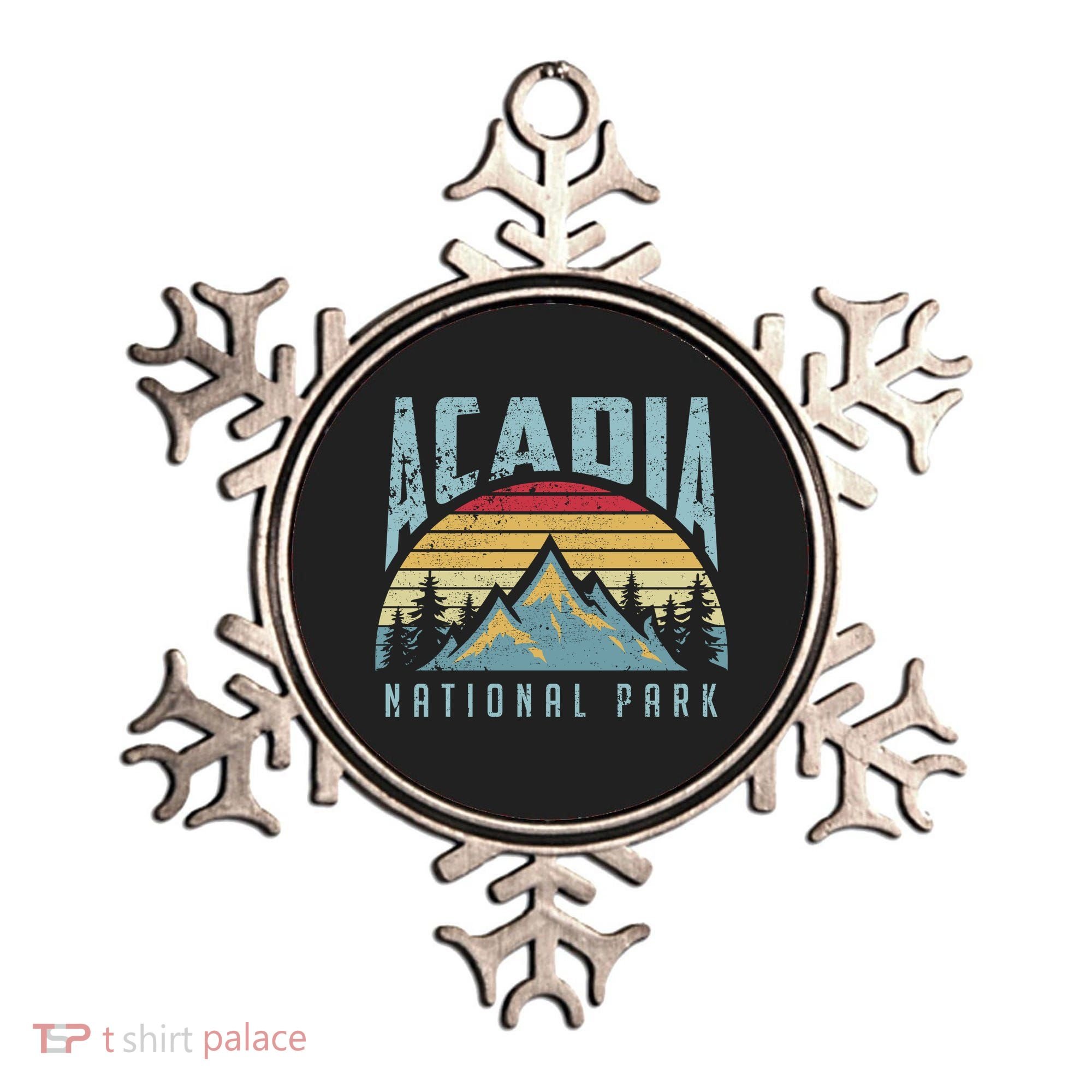 Acadia National Park Maine Mountains Retro Gift Ornament