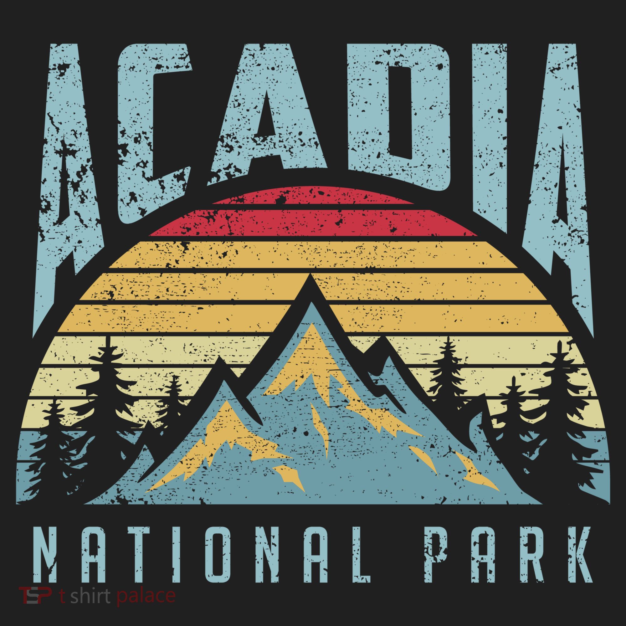 Acadia National Park Maine Mountains Retro Gift Hat