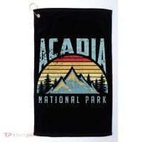 Acadia National Park Maine Mountains Retro Gift Golf Towel thumb 0