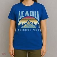 Acadia National Park Maine Mountains Retro Gift T-Shirt thumb 4