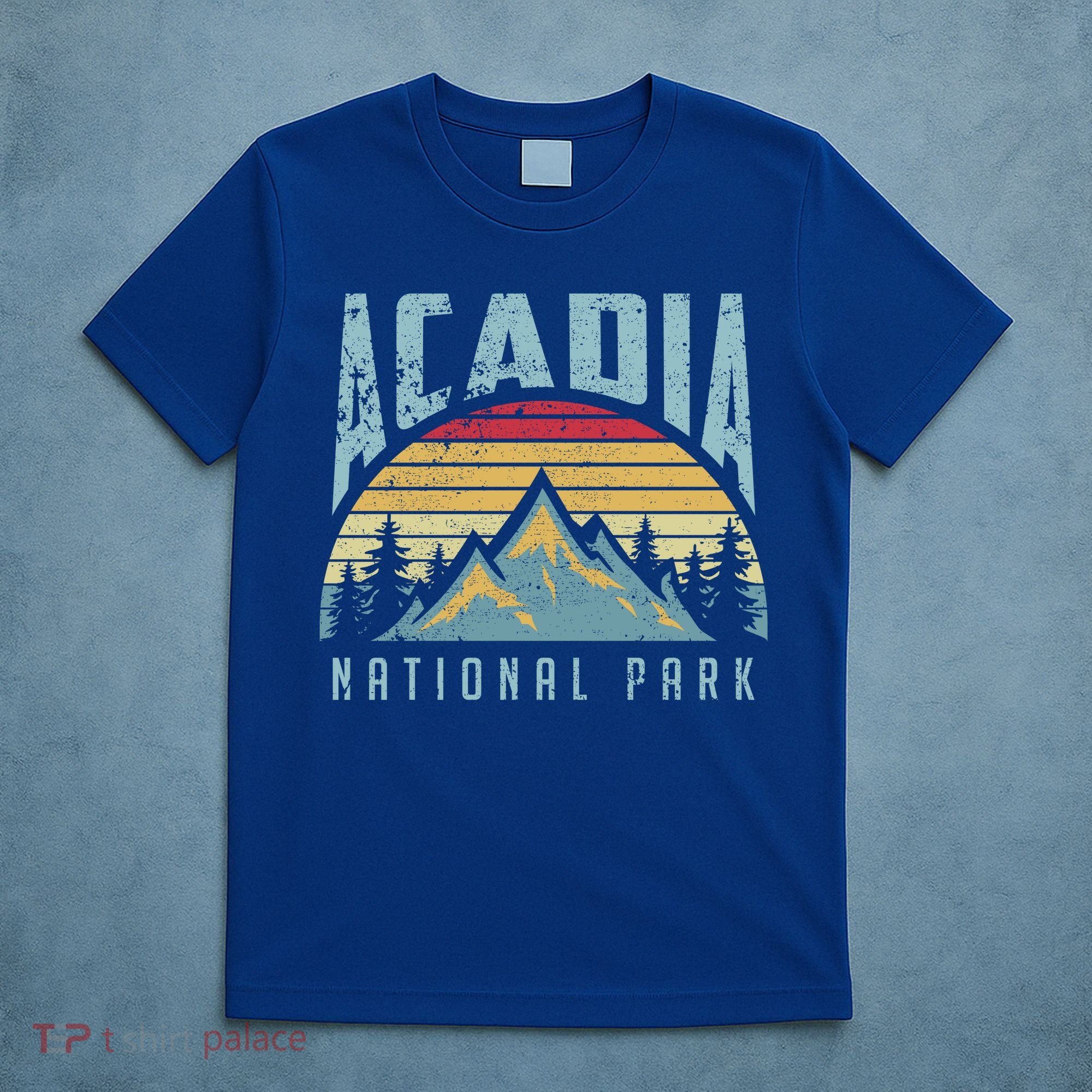Acadia National Park Maine Mountains Retro Gift T-Shirt