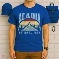Acadia National Park Maine Mountains Retro Gift T-Shirt thumb 6