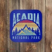 Acadia National Park Maine Mountains Retro Gift Coaster thumb 0