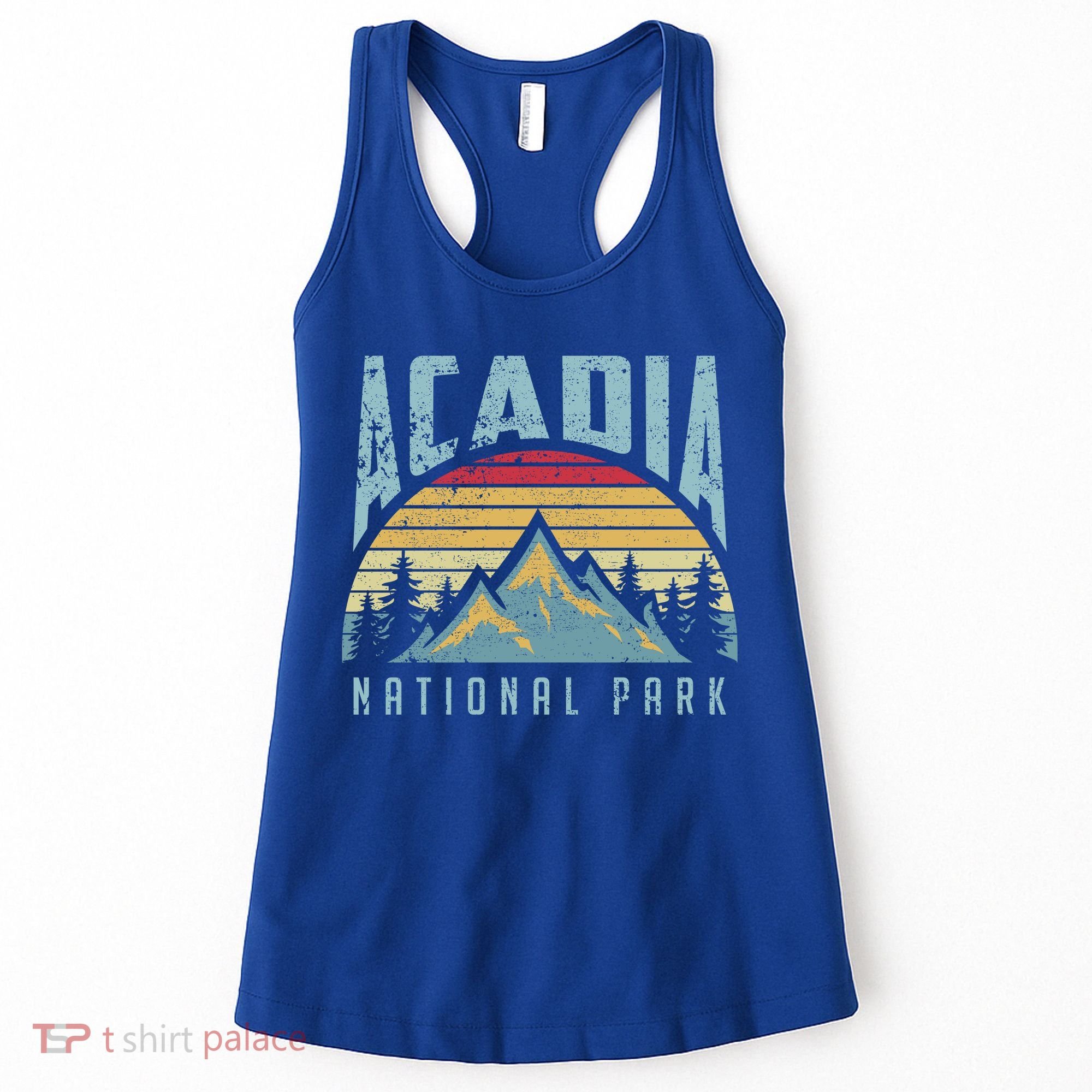 Acadia National Park Maine Mountains Retro Gift Women's Tank Top