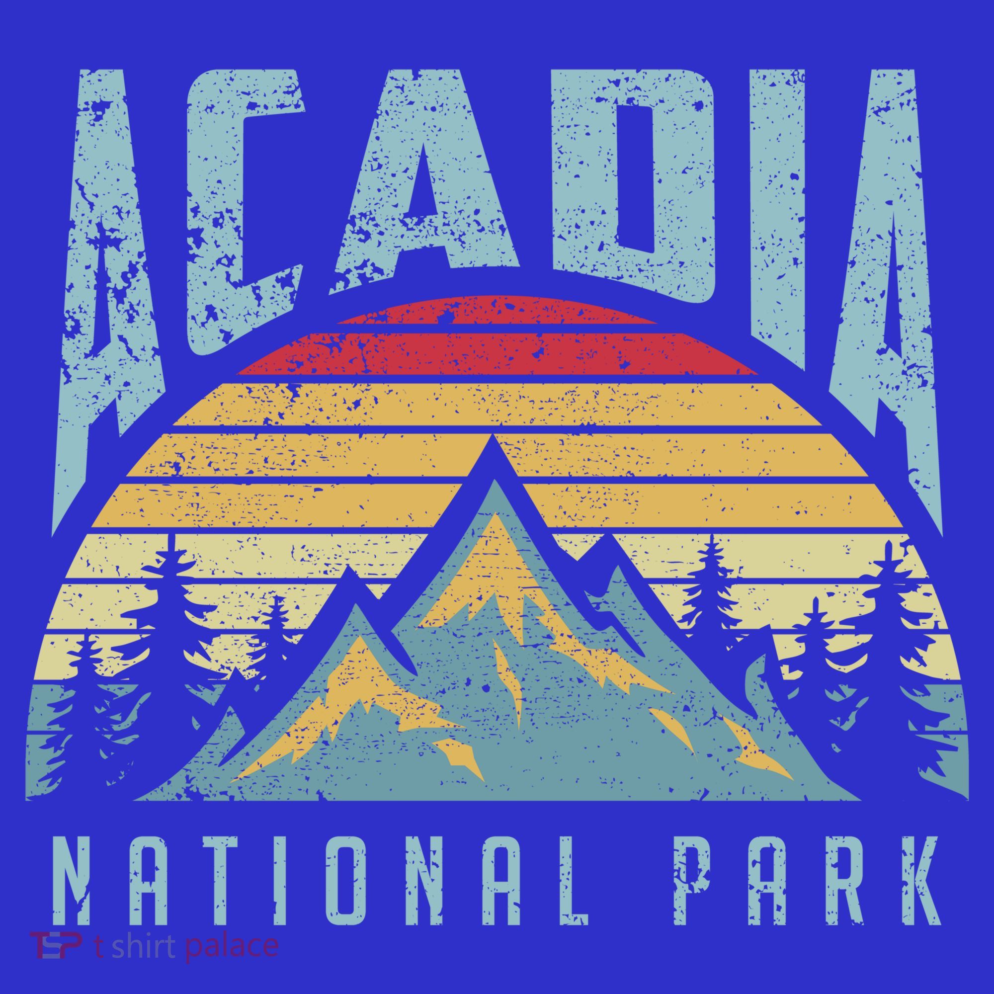 Acadia National Park Maine Mountains Retro Gift Women's Tank Top