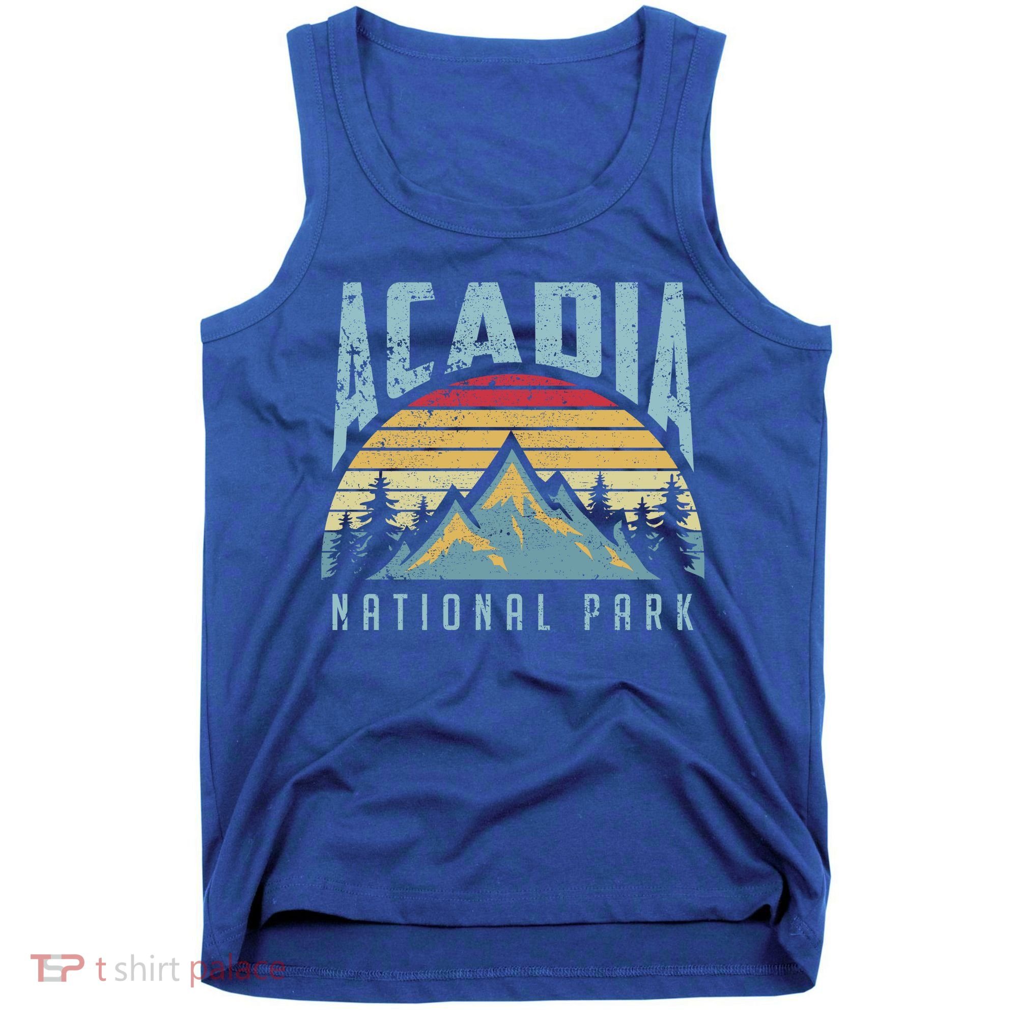 Acadia National Park Maine Mountains Retro Gift Tank Top