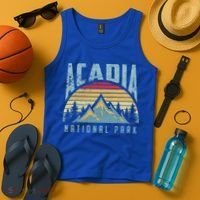 Acadia National Park Maine Mountains Retro Gift Tank Top thumb 4