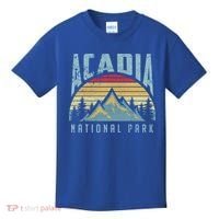Acadia National Park Maine Mountains Retro Gift Kids T-Shirt thumb 0