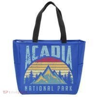Acadia National Park Maine Mountains Retro Gift Tote Bag thumb 0