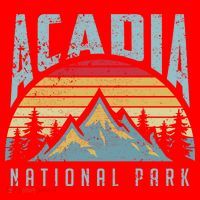 Acadia National Park Maine Mountains Retro Gift Santa Hat thumb 1