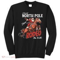 Annual North Pole Rodeo Western Christmas Cowboy Santa Sweatshirt thumb 0
