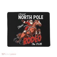 Annual North Pole Rodeo Western Christmas Cowboy Santa Mousepad thumb 0