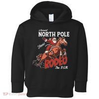 Annual North Pole Rodeo Western Christmas Cowboy Santa Toddler Hoodie thumb 0