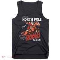 Annual North Pole Rodeo Western Christmas Cowboy Santa Tank Top thumb 0