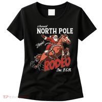 Annual North Pole Rodeo Western Christmas Cowboy Santa Women's T-Shirt thumb 0