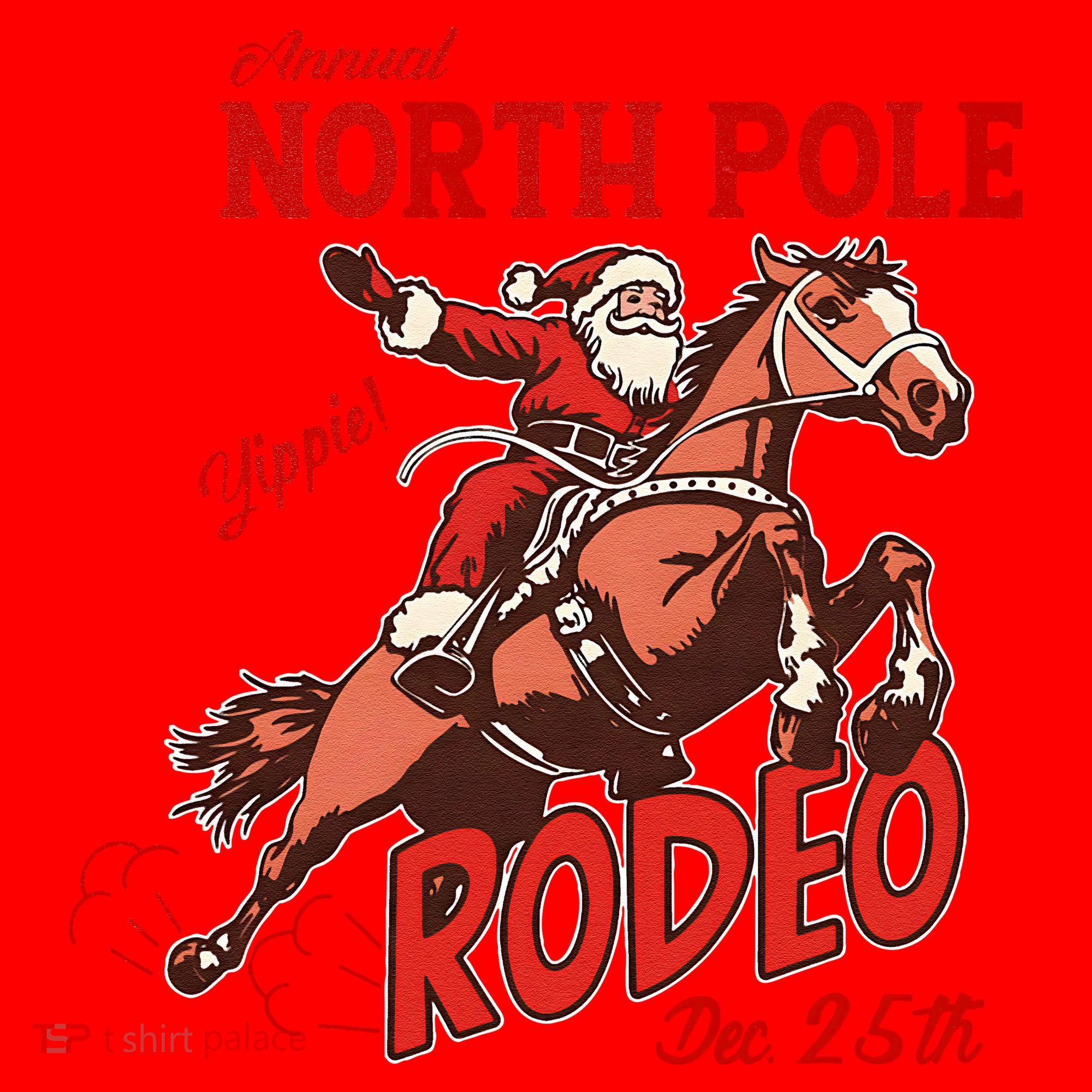 Annual North Pole Rodeo Western Christmas Cowboy Santa Santa Hat