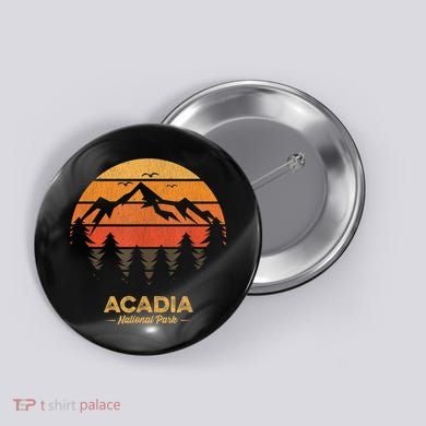 Acadia National Park Retro Vintage Souvenir Button